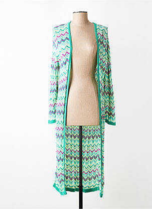 Gilet manches longues manches 3/4 vert SURKANA femme