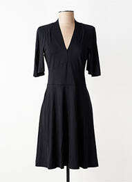 Robe mi-longue manches courtes manches courtes noir BLUTSGESCHWISTER femme