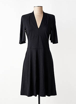 Robe mi-longue manches courtes manches courtes noir BLUTSGESCHWISTER femme