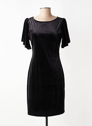 Robe courte manches courtes manches courtes noir LA PETITE ETOILE femme