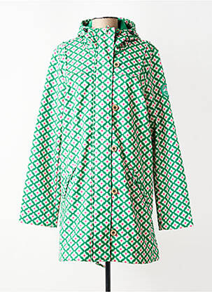 Imperméable capuche fourrée a capuche vert BLUTSGESCHWISTER femme