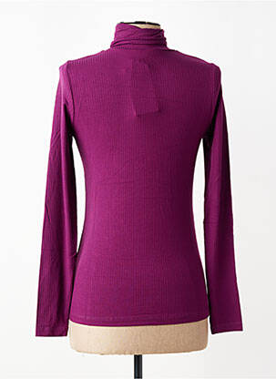 Sous-pull tissage côtelé manches longues violet KING LOUIE femme