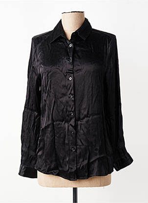 Chemisier coupe cintrée manches longues noir LA PETITE ETOILE femme