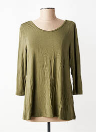 T-shirt manches 3/4 manches 3/4 vert BY BASICS femme