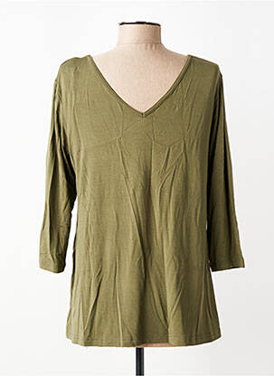 T-shirt manches 3/4 manches 3/4 vert BY BASICS femme