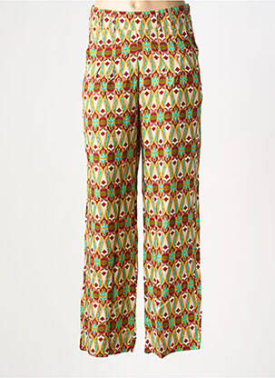 Pantalon droit poches vert KALI YOG femme