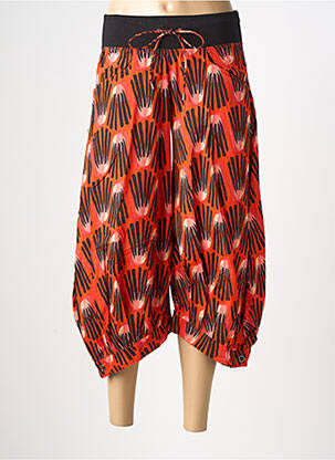 Pantalon 7/8 taille élastique orange BLA-BLA femme