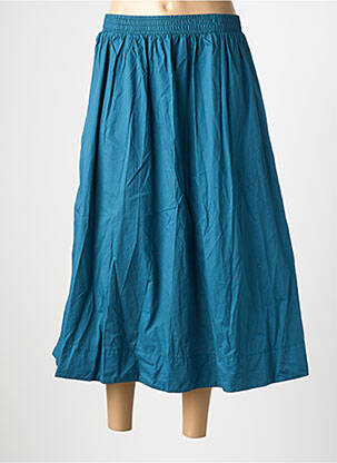 Jupe longue coupe évasée bleu BLUTSGESCHWISTER femme