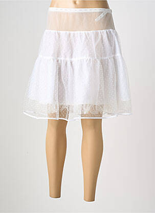 Jupe mi-longue coupe évasée blanc BLUTSGESCHWISTER femme