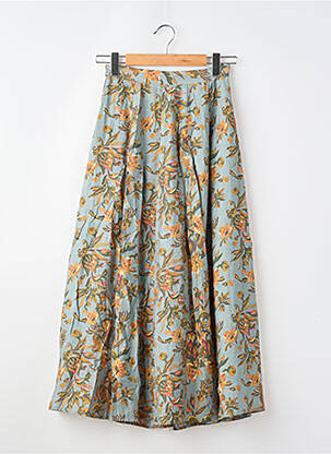 Jupe longue imprimé fantaisie bleu SURKANA femme