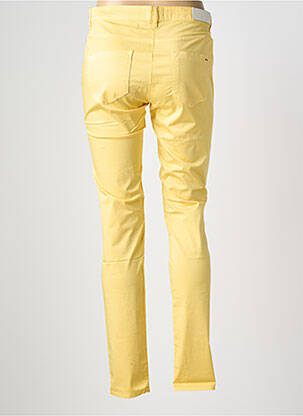 Pantalon slim tissage popeline taille normale jaune COUTURIST femme