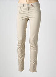 Pantalon slim tissage popeline taille normale gris COUTURIST femme
