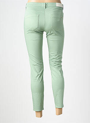 Pantalon 7/8 tissage popeline taille normale vert COUTURIST femme