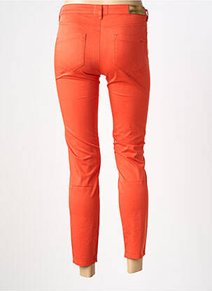 Pantalon 7/8 tissage popeline taille normale orange COUTURIST femme