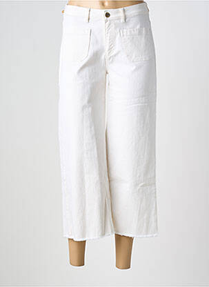 Jeans coupe large finition bord franc taille haute beige COUTURIST femme