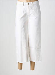 Jeans coupe large finition bord franc taille haute beige COUTURIST femme