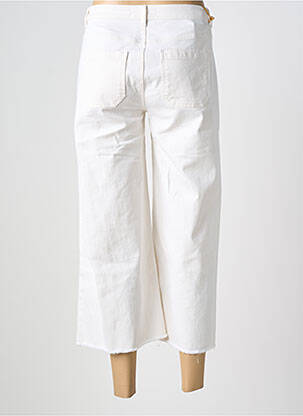 Jeans coupe large finition bord franc taille haute beige COUTURIST femme