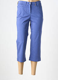 Pantacourt tissage popeline taille normale bleu COUTURIST femme