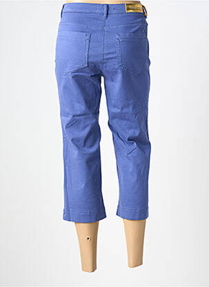 Pantacourt tissage popeline taille normale bleu COUTURIST femme