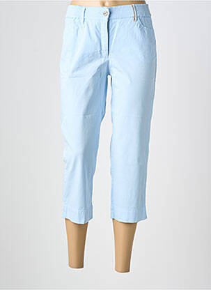 Pantacourt taille élastique taille normale bleu COUTURIST femme