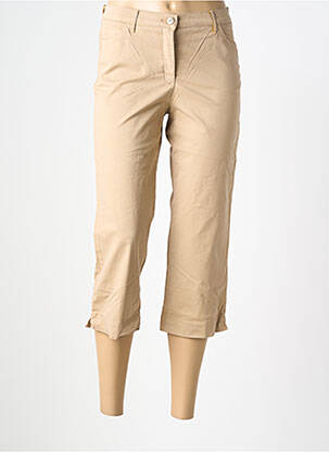 Corsaire tissage popeline taille normale beige COUTURIST femme