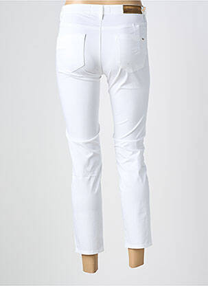 Pantalon 7/8 fermeture zippée sous rabat boutonné blanc COUTURIST femme