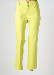 Pantalon droit fermeture zippée sous rabat boutonné vert COUTURIST femme
