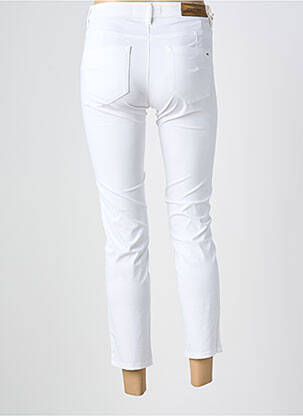 Pantalon 7/8 fermeture zippée sous rabat boutonné blanc COUTURIST femme