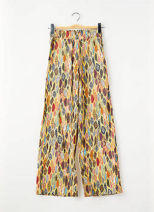 Pantalon large tissage popeline taille normale jaune COUTURIST femme