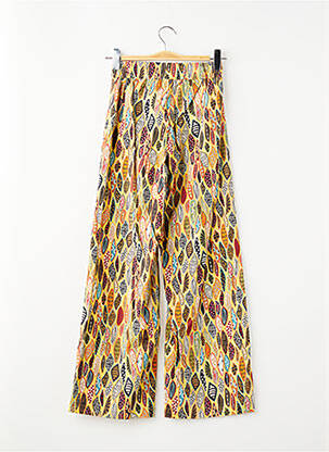 Pantalon large tissage popeline taille normale jaune COUTURIST femme