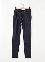 Pantalon slim tissage popeline taille normale bleu COUTURIST femme