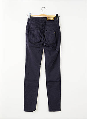Pantalon slim tissage popeline taille normale bleu COUTURIST femme