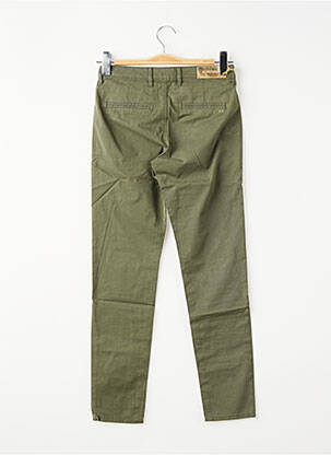 Pantalon chino tissage popeline taille normale vert COUTURIST femme