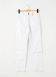 Pantalon slim tissage popeline taille normale blanc COUTURIST femme