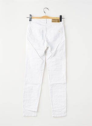Pantalon slim tissage popeline taille normale blanc COUTURIST femme