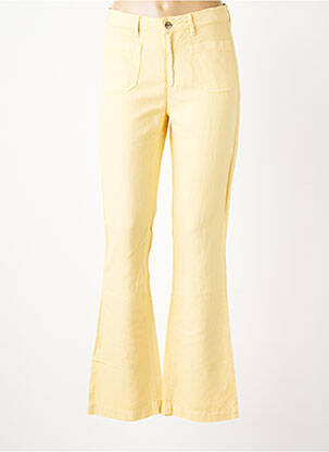 Pantalon flare taille normale taille normale jaune COUTURIST femme