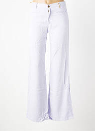 Pantalon large tissage popeline taille normale violet COUTURIST femme
