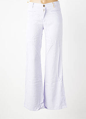 Pantalon large tissage popeline taille normale violet COUTURIST femme