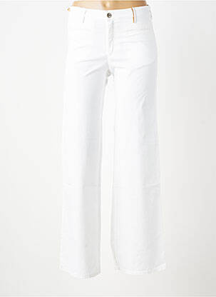 Pantalon droit stretch taille normale blanc COUTURIST femme