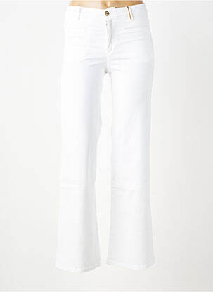 Pantalon droit stretch taille normale blanc COUTURIST femme