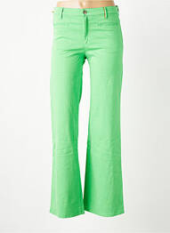 Pantalon droit stretch taille normale vert COUTURIST femme