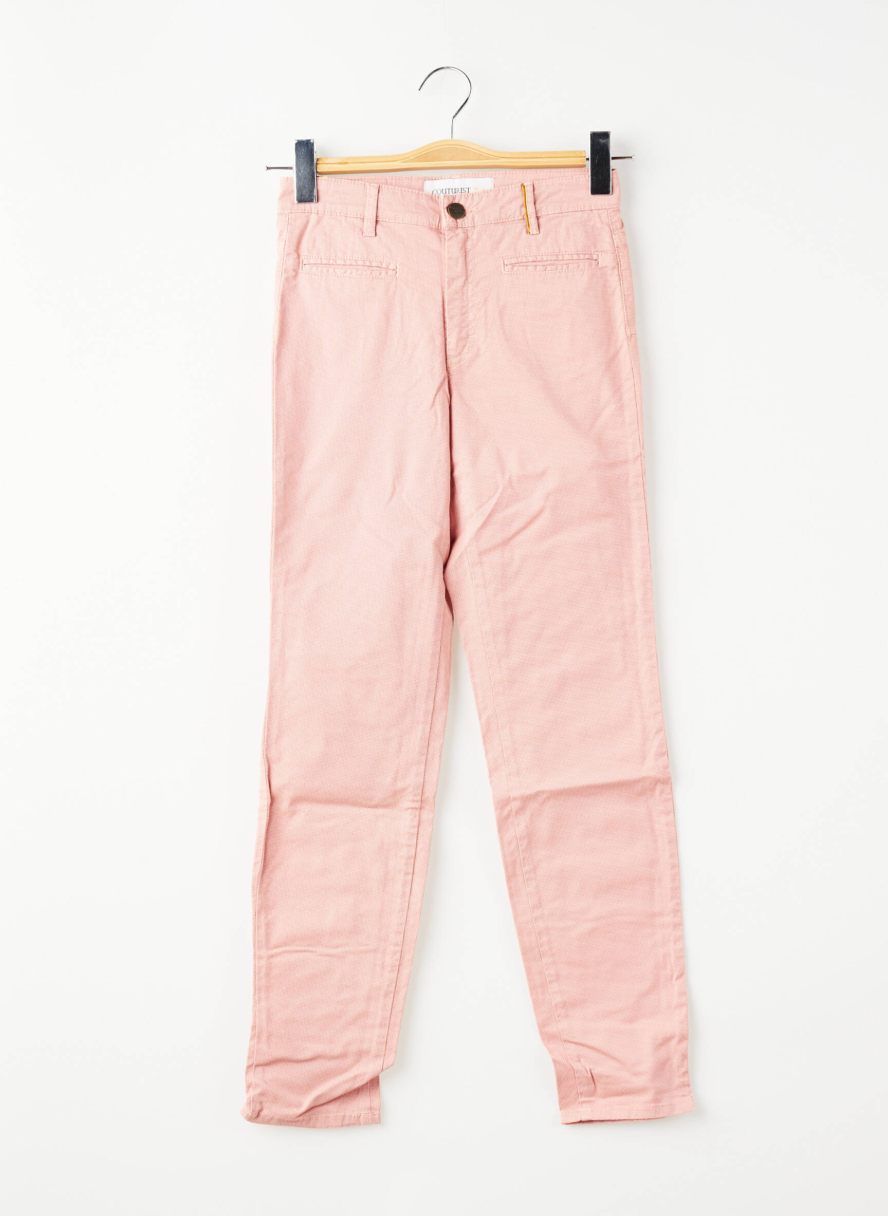 Pantalon slim stretch taille normale rose COUTURIST femme