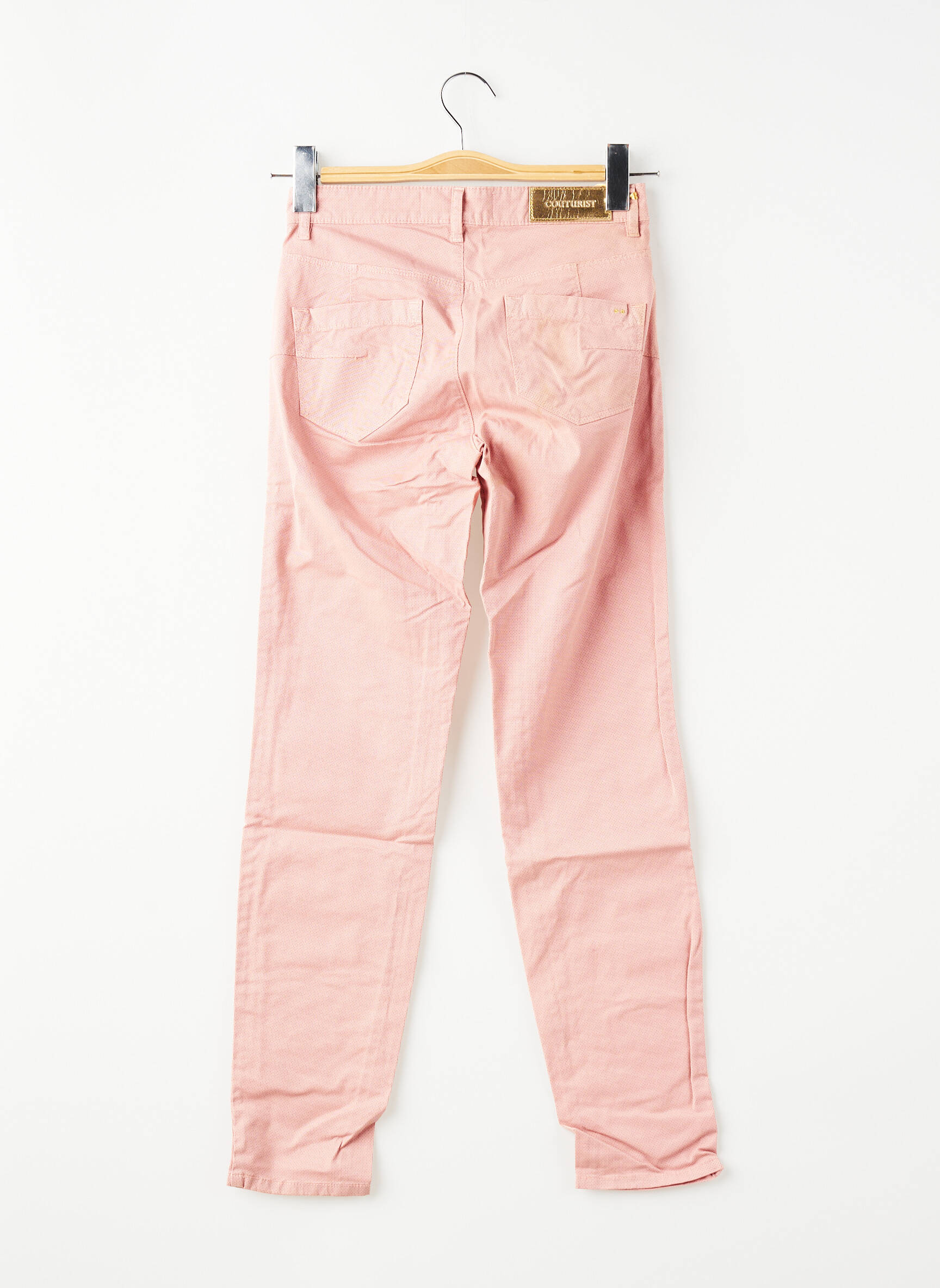 Pantalon slim stretch taille normale rose COUTURIST femme