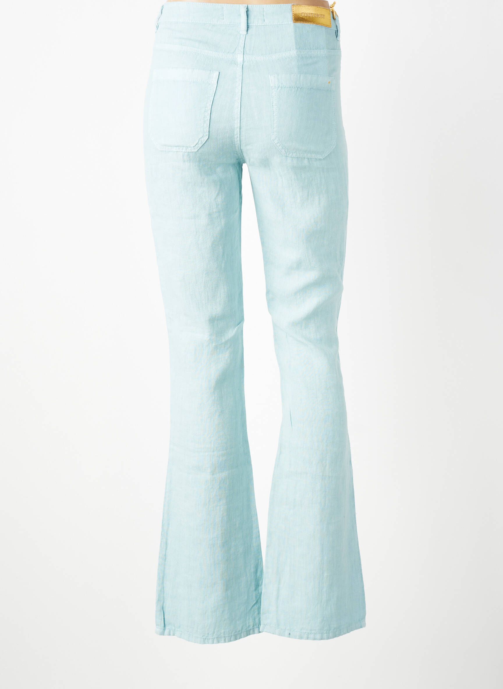 Pantalon flare taille normale taille normale bleu COUTURIST femme