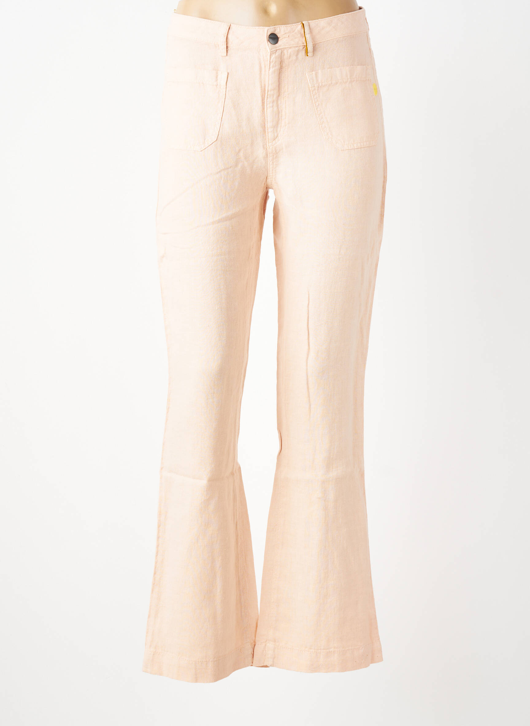 Pantalon flare taille normale taille normale rose COUTURIST femme
