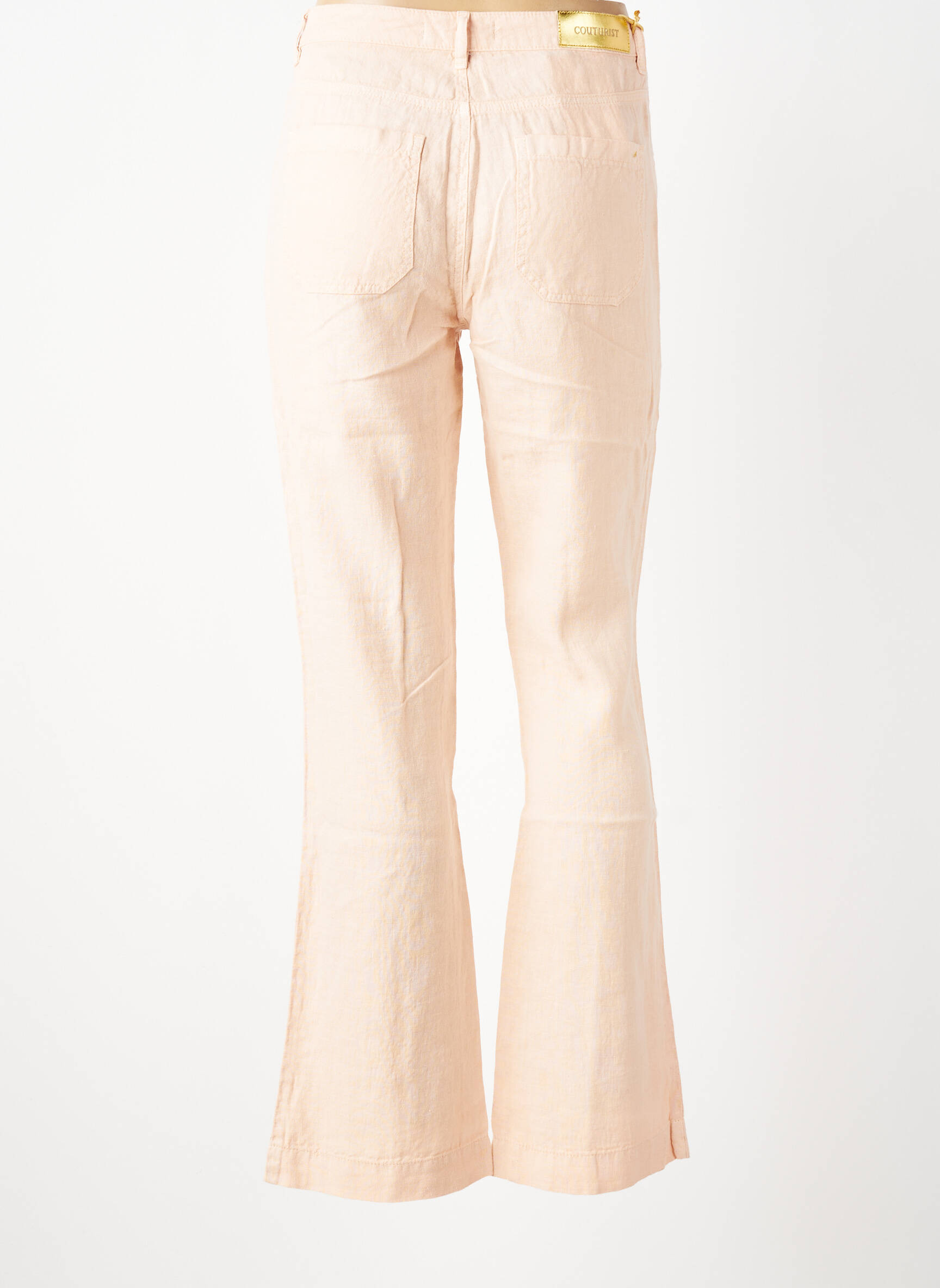 Pantalon flare taille normale taille normale rose COUTURIST femme