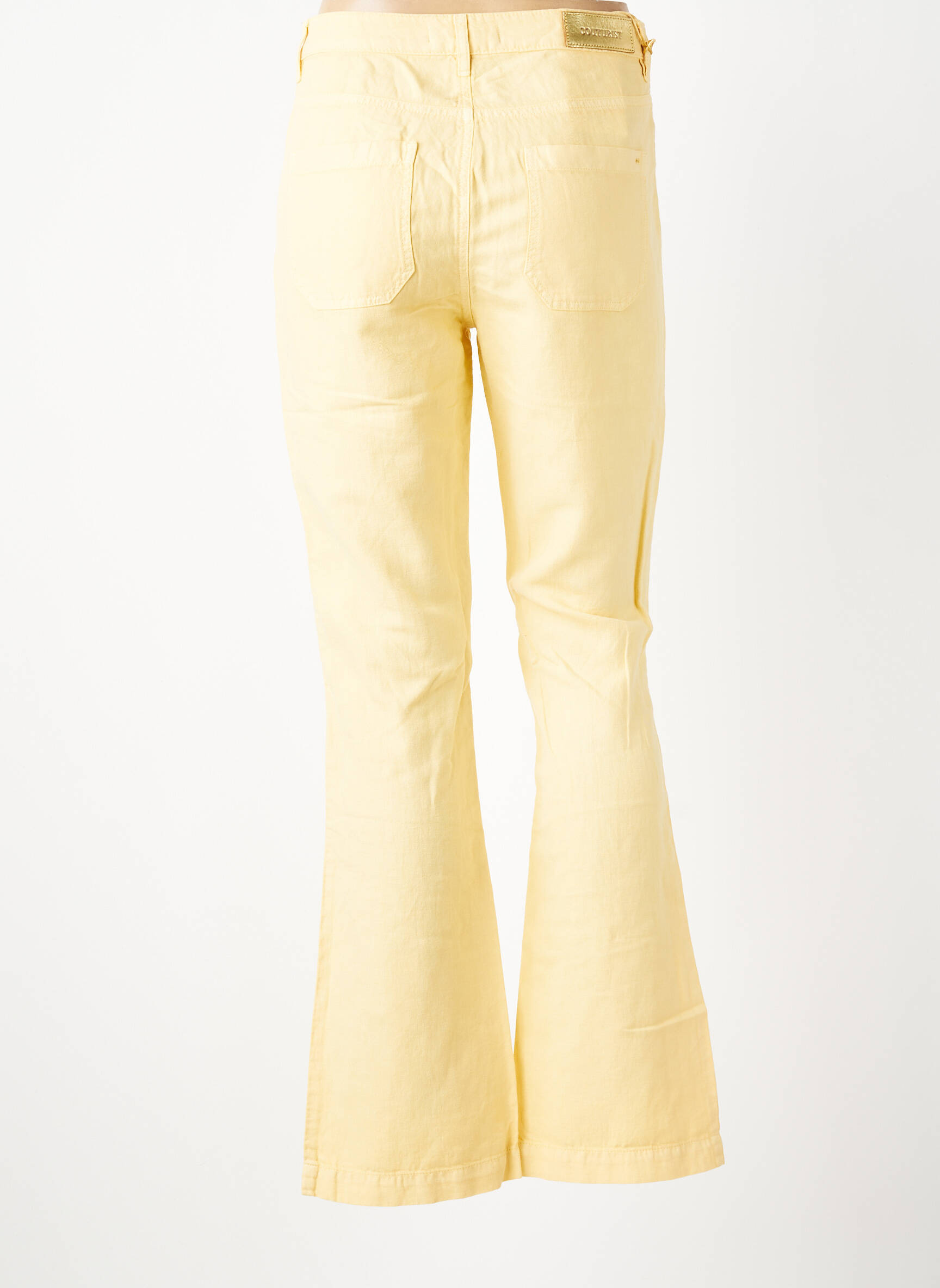 Pantalon flare taille normale taille normale jaune COUTURIST femme