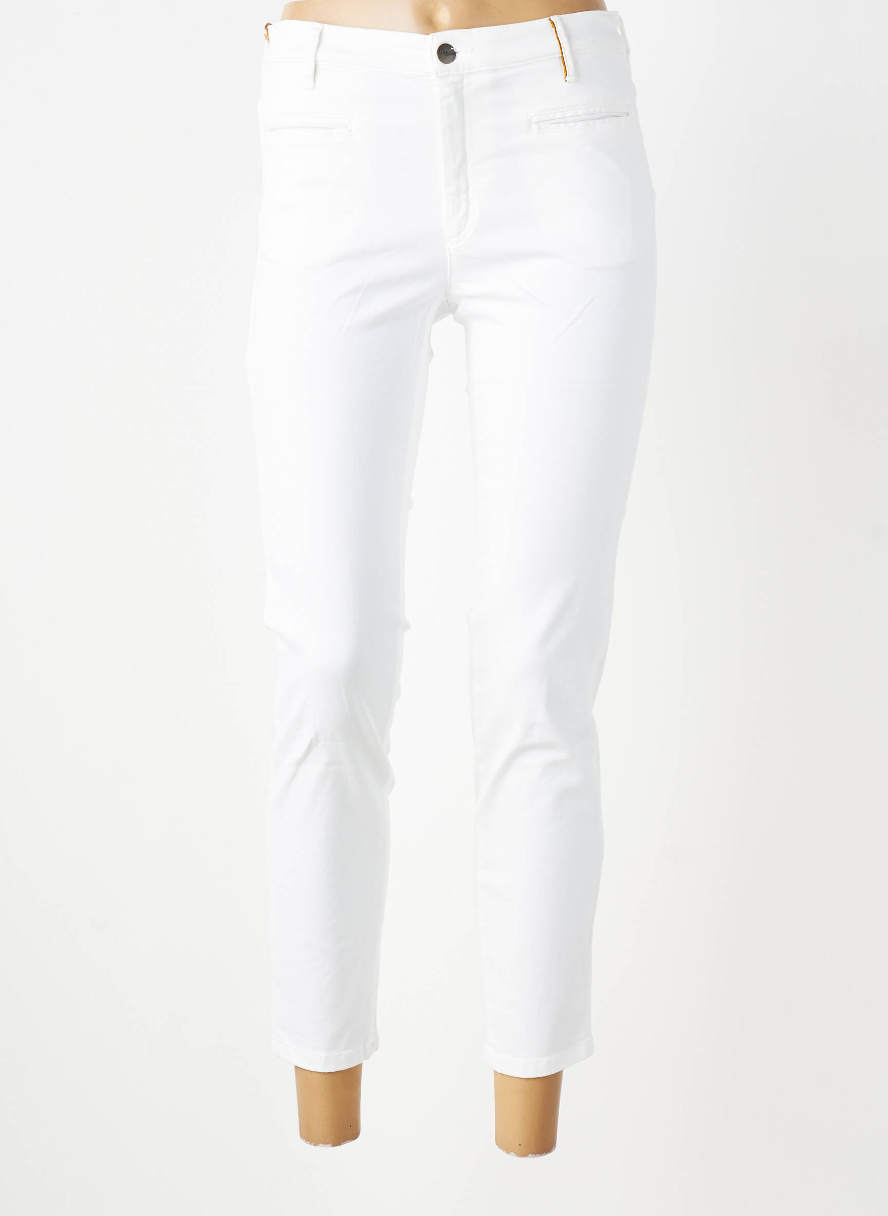 Pantalon 7/8 stretch taille normale blanc COUTURIST femme
