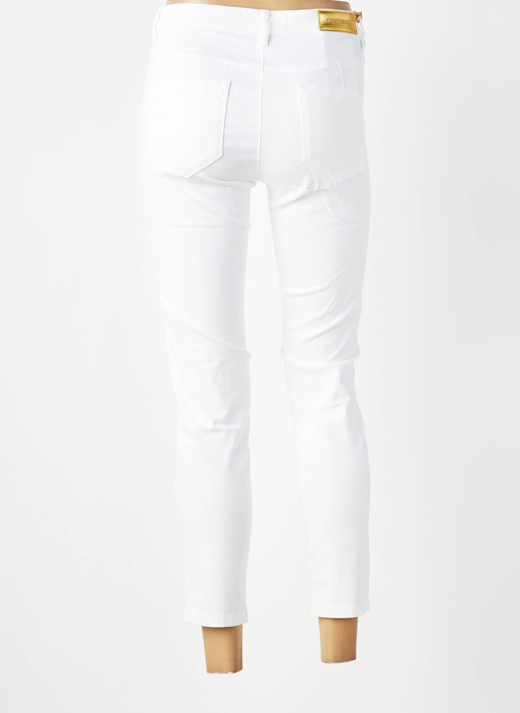 Pantalon 7/8 stretch taille normale blanc COUTURIST femme