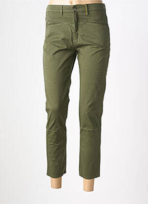 Pantalon 7/8 stretch taille normale vert COUTURIST femme